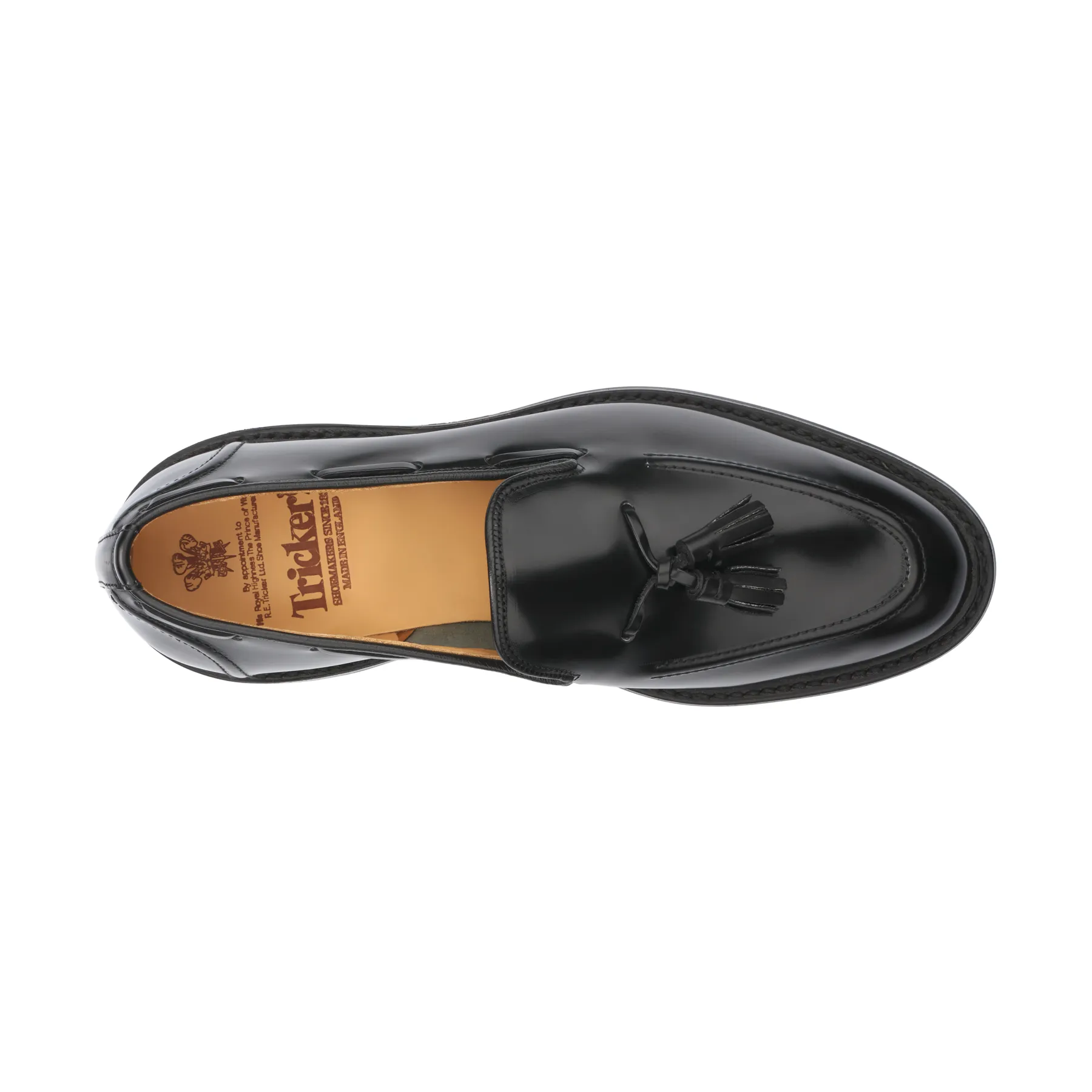 "Elton" Leather Tassel Loafer in Black