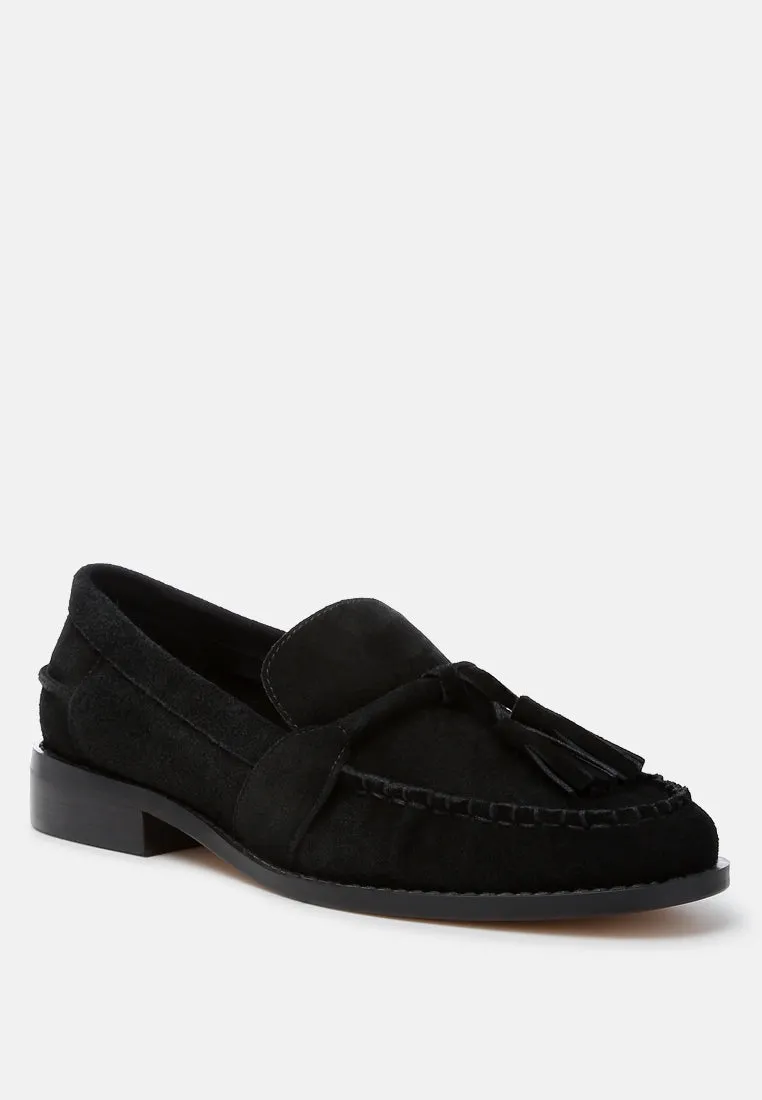 Rhone Tassels Detail Suede Loafers