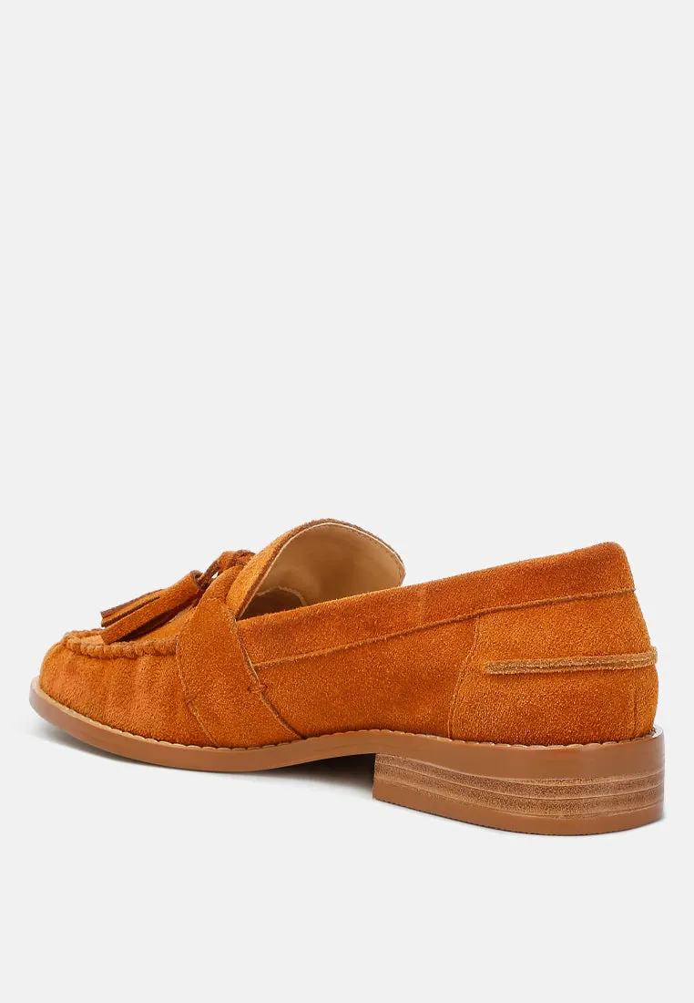 Rhone Tassels Detail Suede Loafers