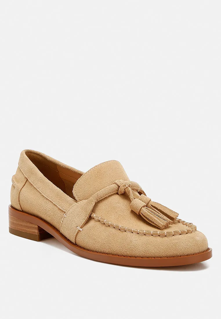 Rhone Tassels Detail Suede Loafers