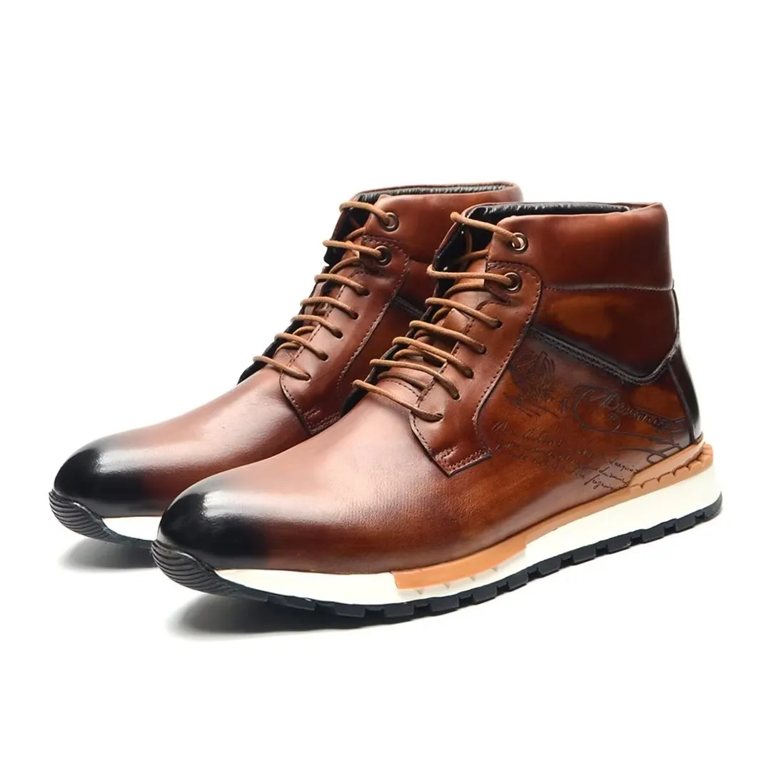 Rugged Style Leather Boots