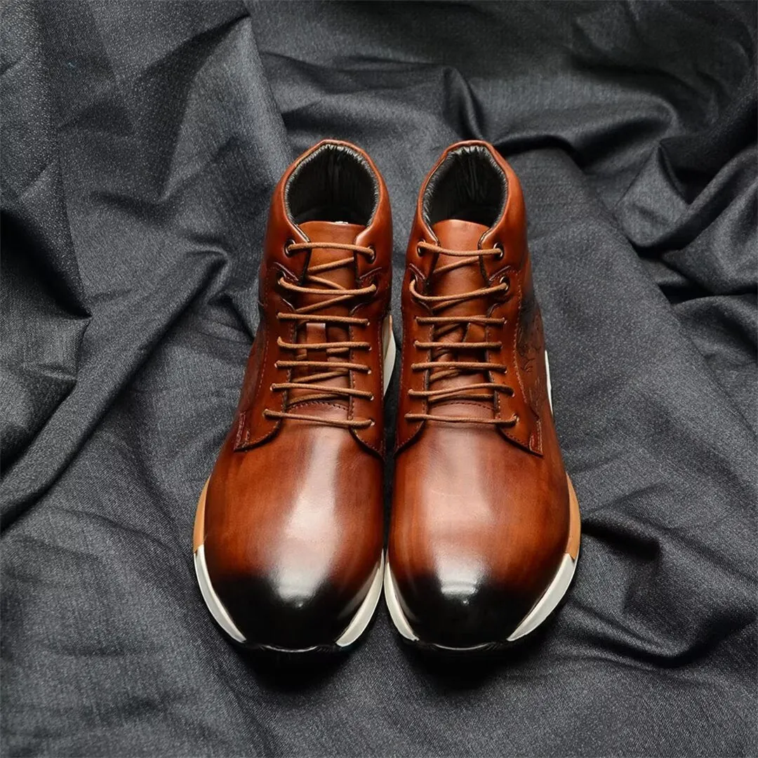 Rugged Style Leather Boots