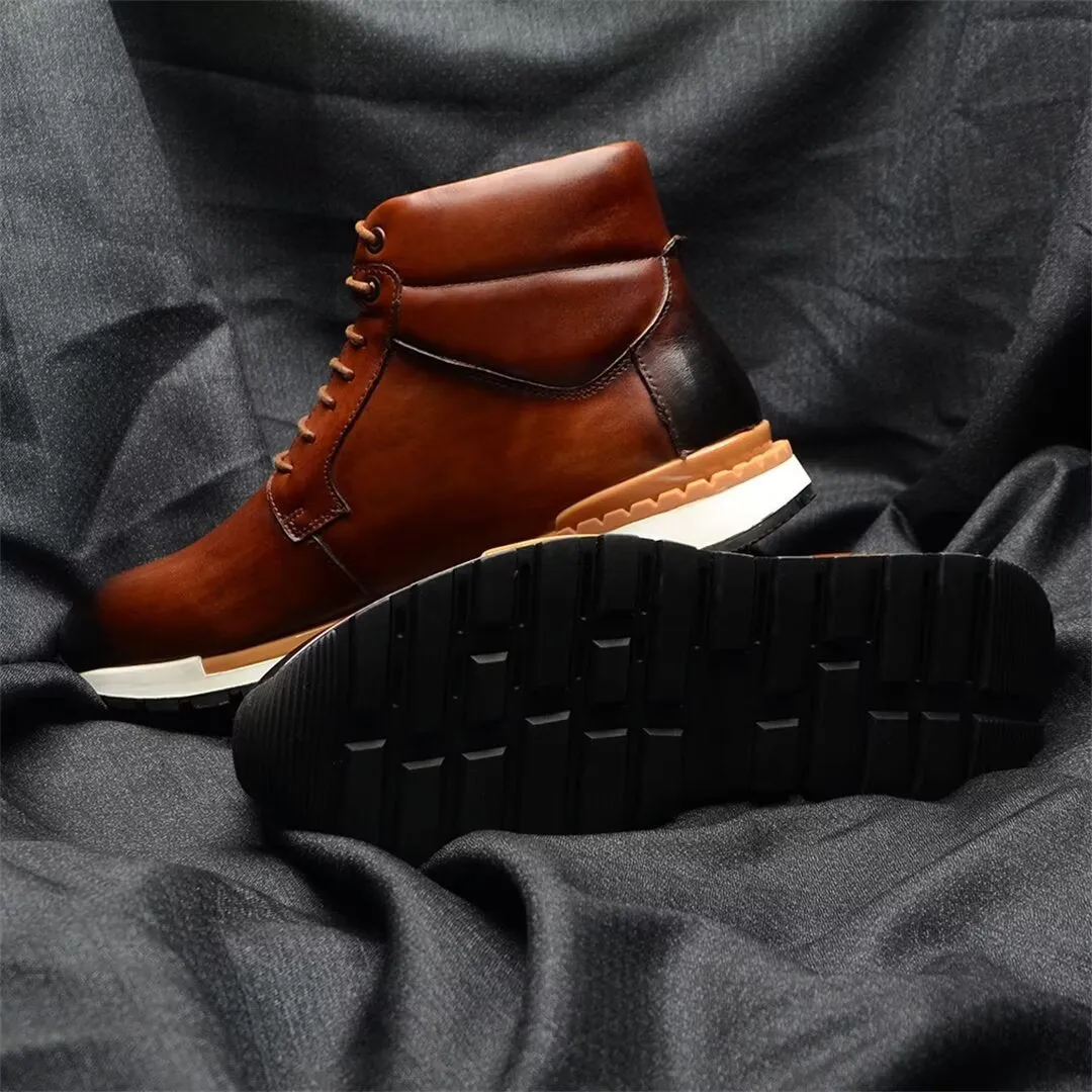 Rugged Style Leather Boots