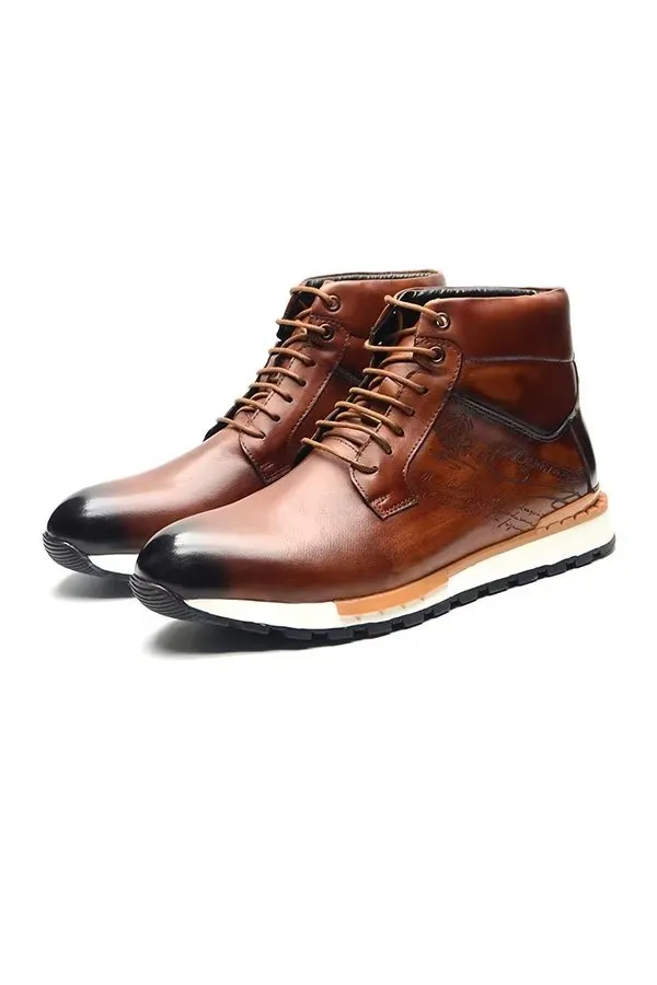 Rugged Style Leather Boots