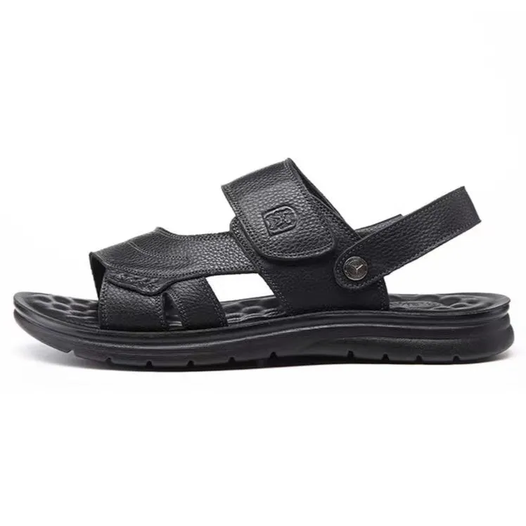 Summer Comfortable Beach Leather Velcro Sandals