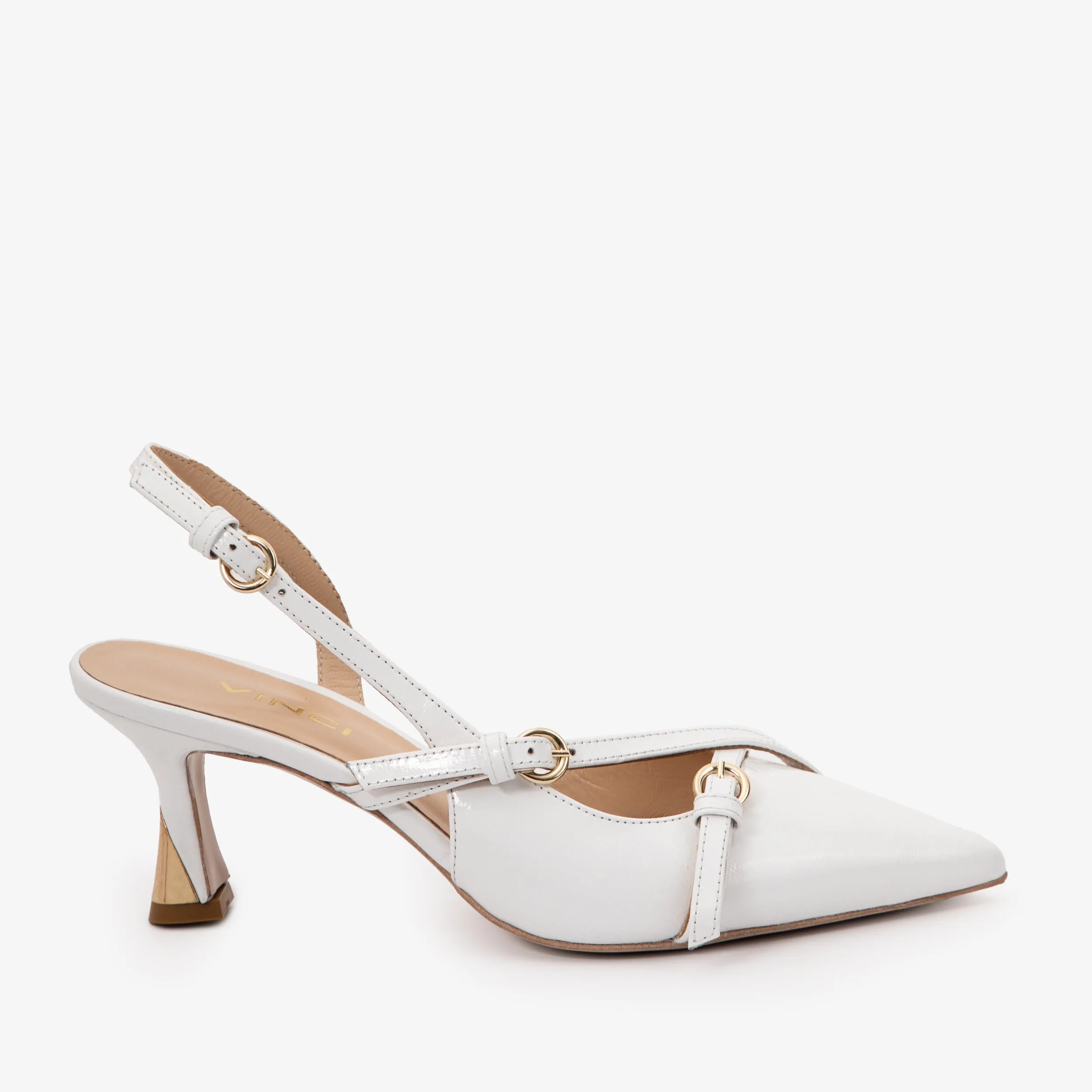 The Atlantic White Leather Slingback Women Sandal