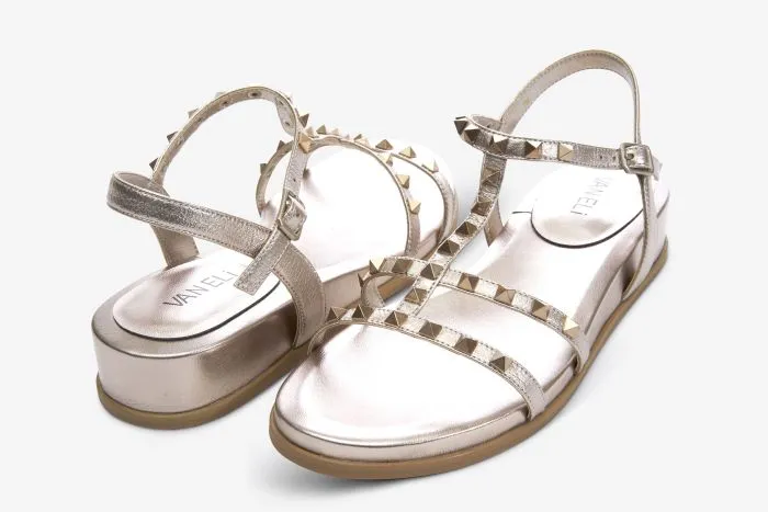 The Pyramid Stud Comfort Sandal in Shell