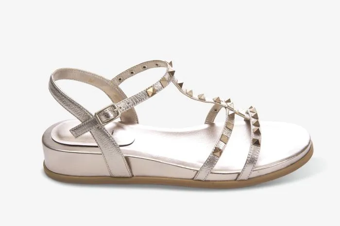 The Pyramid Stud Comfort Sandal in Shell