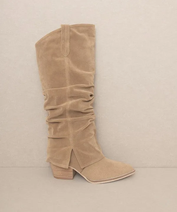 Thea Fold Over Slit Jean Boots