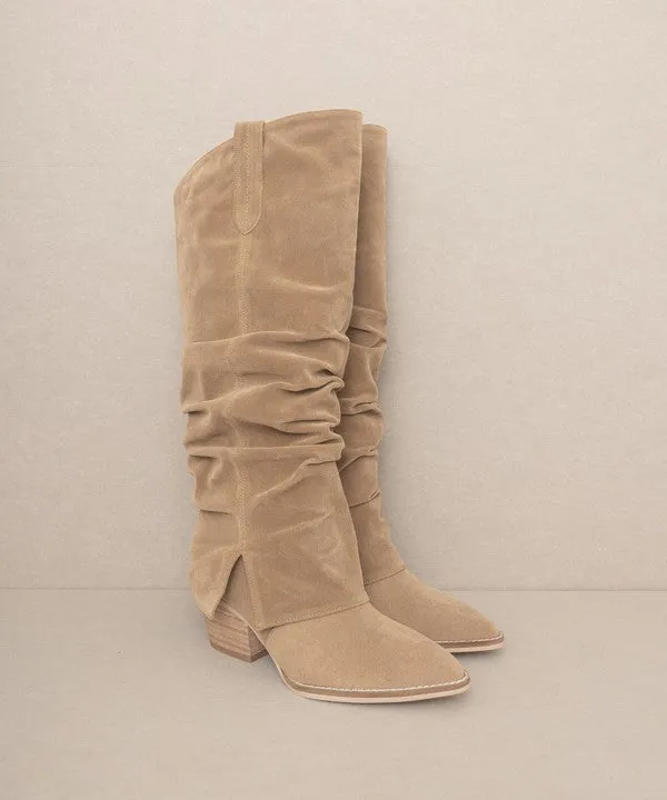 Thea Fold Over Slit Jean Boots