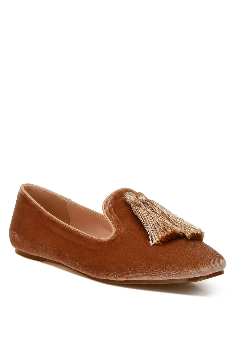 Tromso Iconic Tassel Detail Velvet Loafers