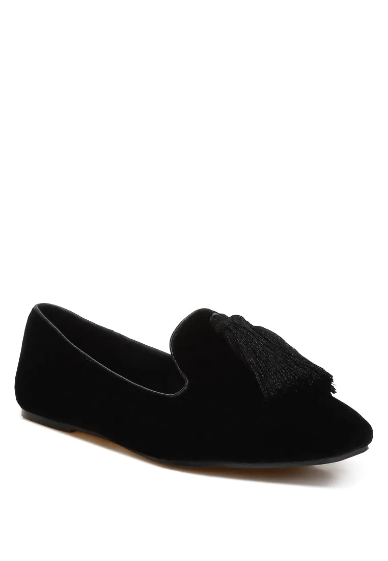 Tromso Iconic Tassel Detail Velvet Loafers